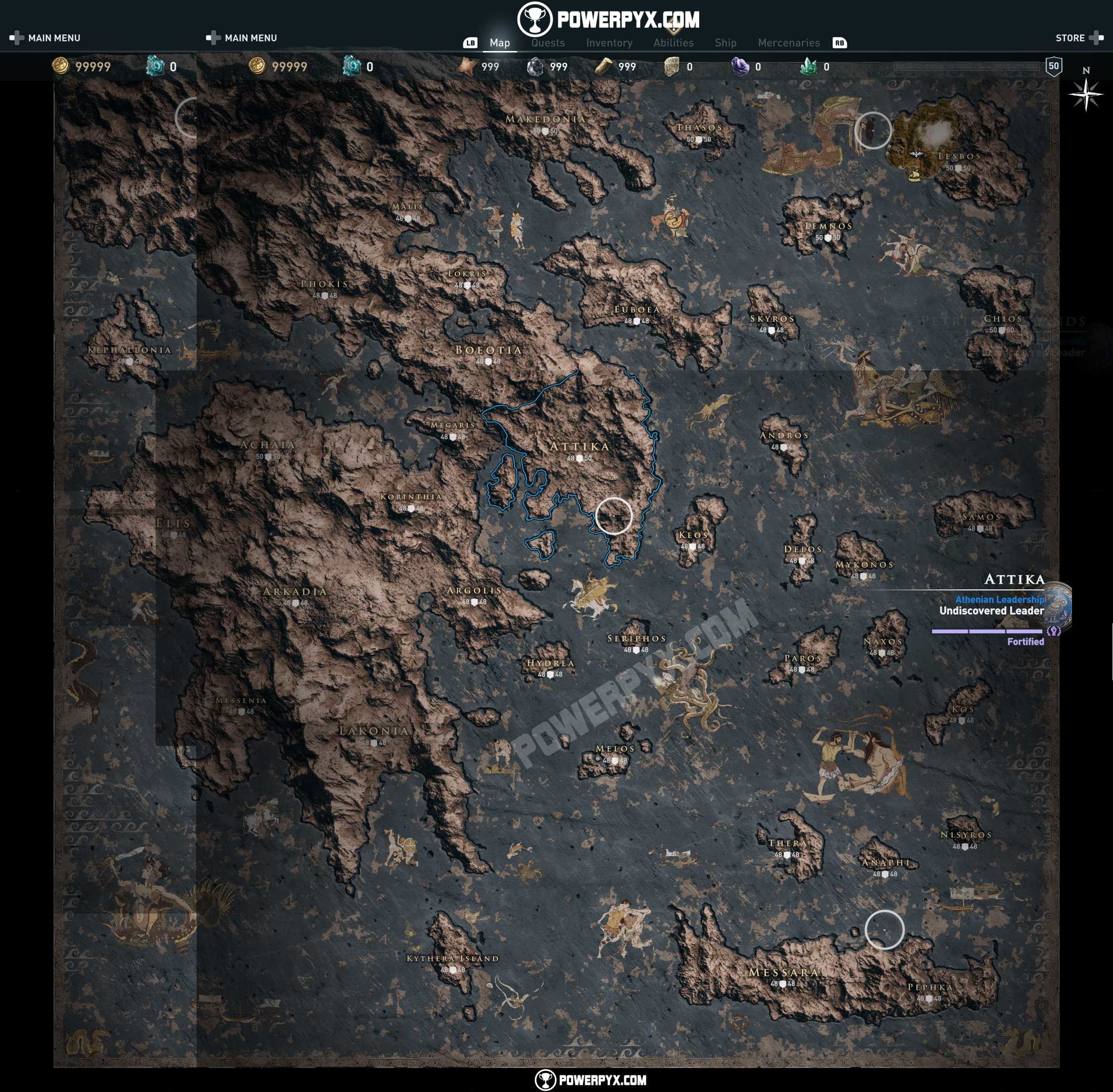 Assassin's Creed Odyssey'in açık dünya haritası ortaya çıktı