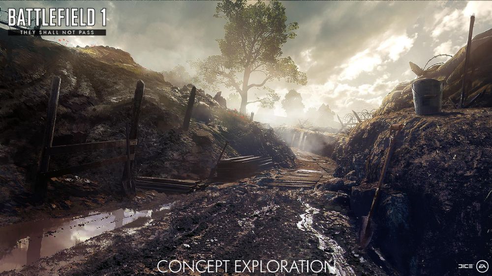 Battlefield 1'in They Shall Not Pass DLC'sinden konsept resimler yayımlandı