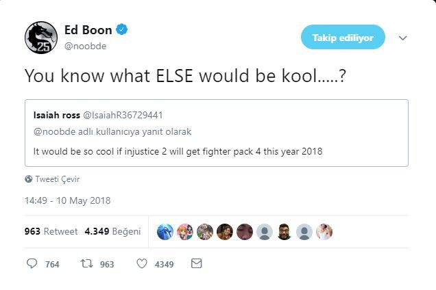Ed Boon yeni bir Mortal Kombat oyununun sinyallerini verdi