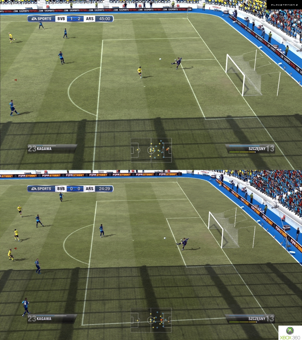FIFA 12, PS3 - Xbox 360 karşılaştırması