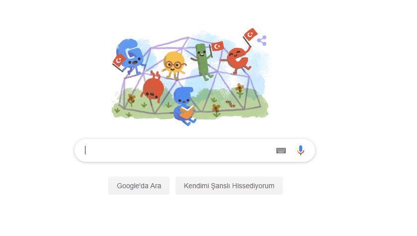 Google'dan 23 Nisan Ulusal Egemenlik ve Çocuk Bayramı için Doodle