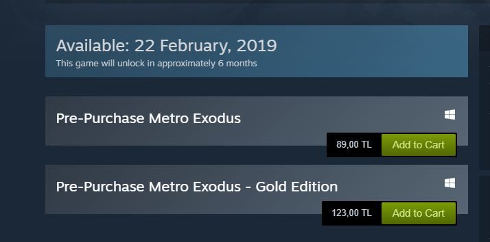 KAÇIRMAYIN! Metro Exodus'un ön sipariş fiyatı sadece 89 TL!