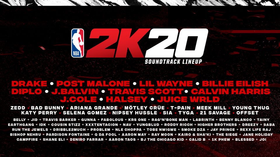 NBA 2K20'nin müzik listesi Spotify üzerinden yayınlandı