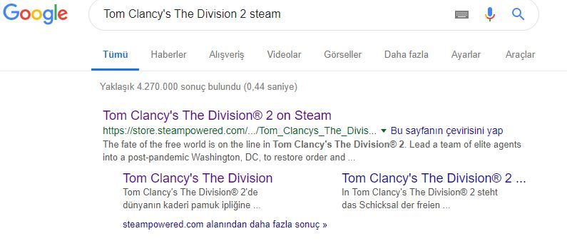 Tom Clancy's The Division 2, Steam'de yer alamayacak! 