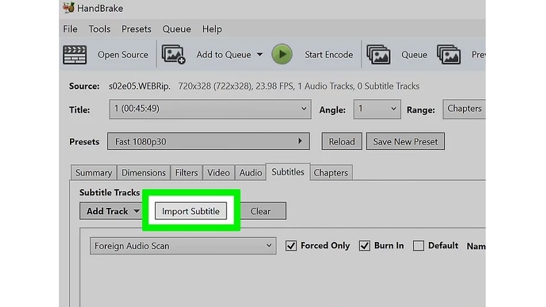 Handbreak ile videoya altyazı ekleme