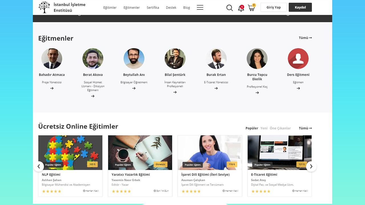 İstanbul İşletme Enstitüsü e-Sertifika Programları