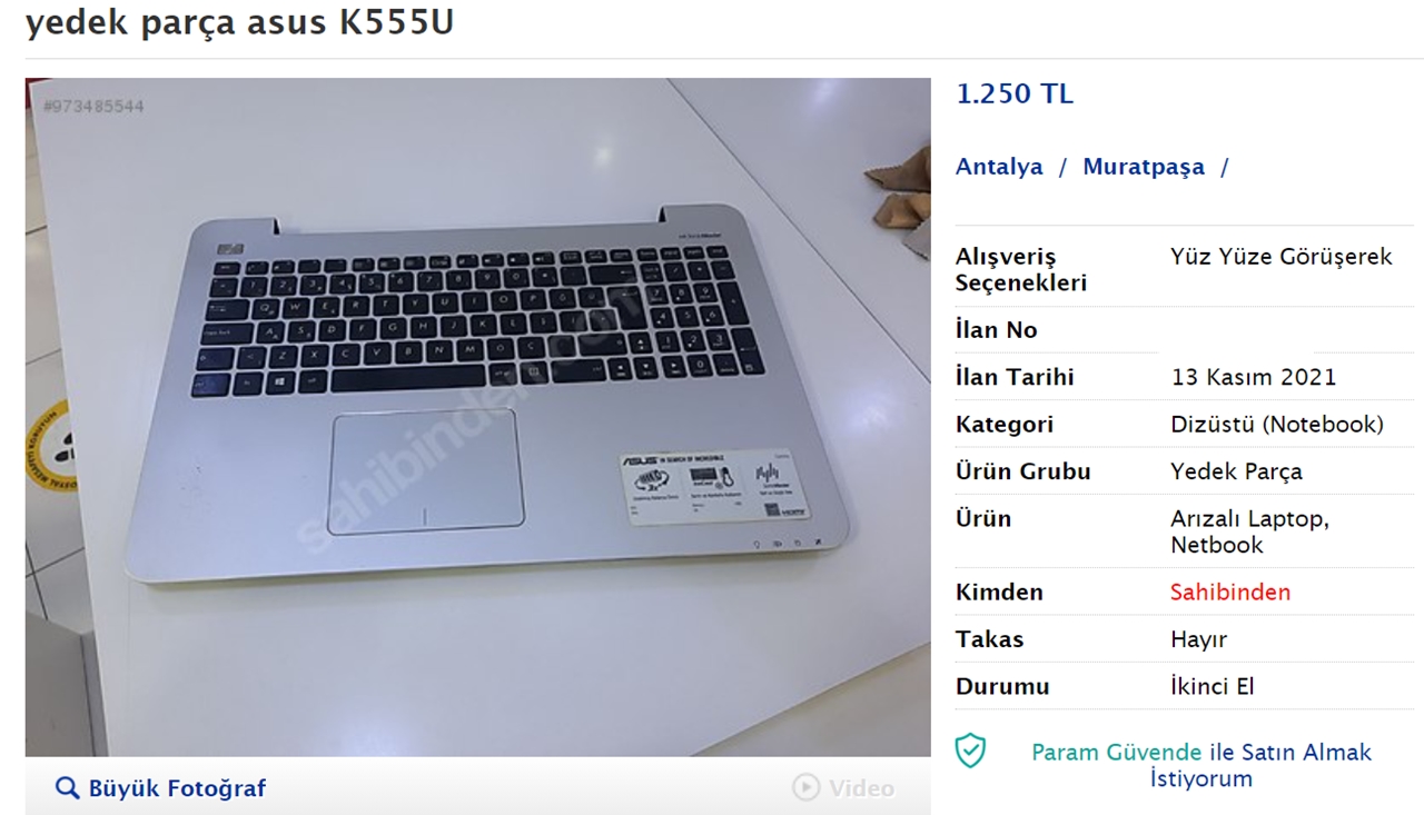 1500 tl altı laptop