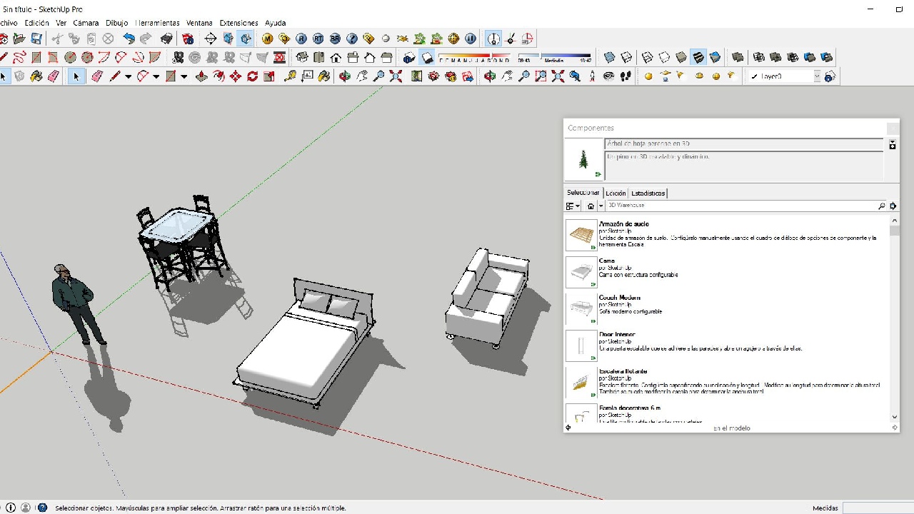 SketchUp ile tasarlanmış bir model