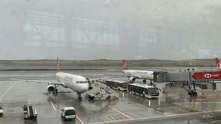 Türk Hava Yolları, Fırtına Sebebiyle İstanbul Varışlı Uçuşları Durdurdu
